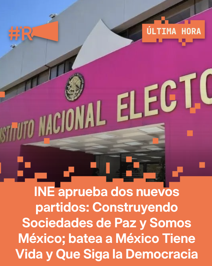 RuidoEnLaRed's tweet photo. 🚨 #ÚltimaHora | Nacen dos nuevos partidos en el país.

El @INEMexico otorgó el registro a Construyendo Sociedades de Paz y Somos México, mientras que se lo negó a México Tiene Vida y Que Siga la Democracia. https://t.co/zSlwj9kAxa