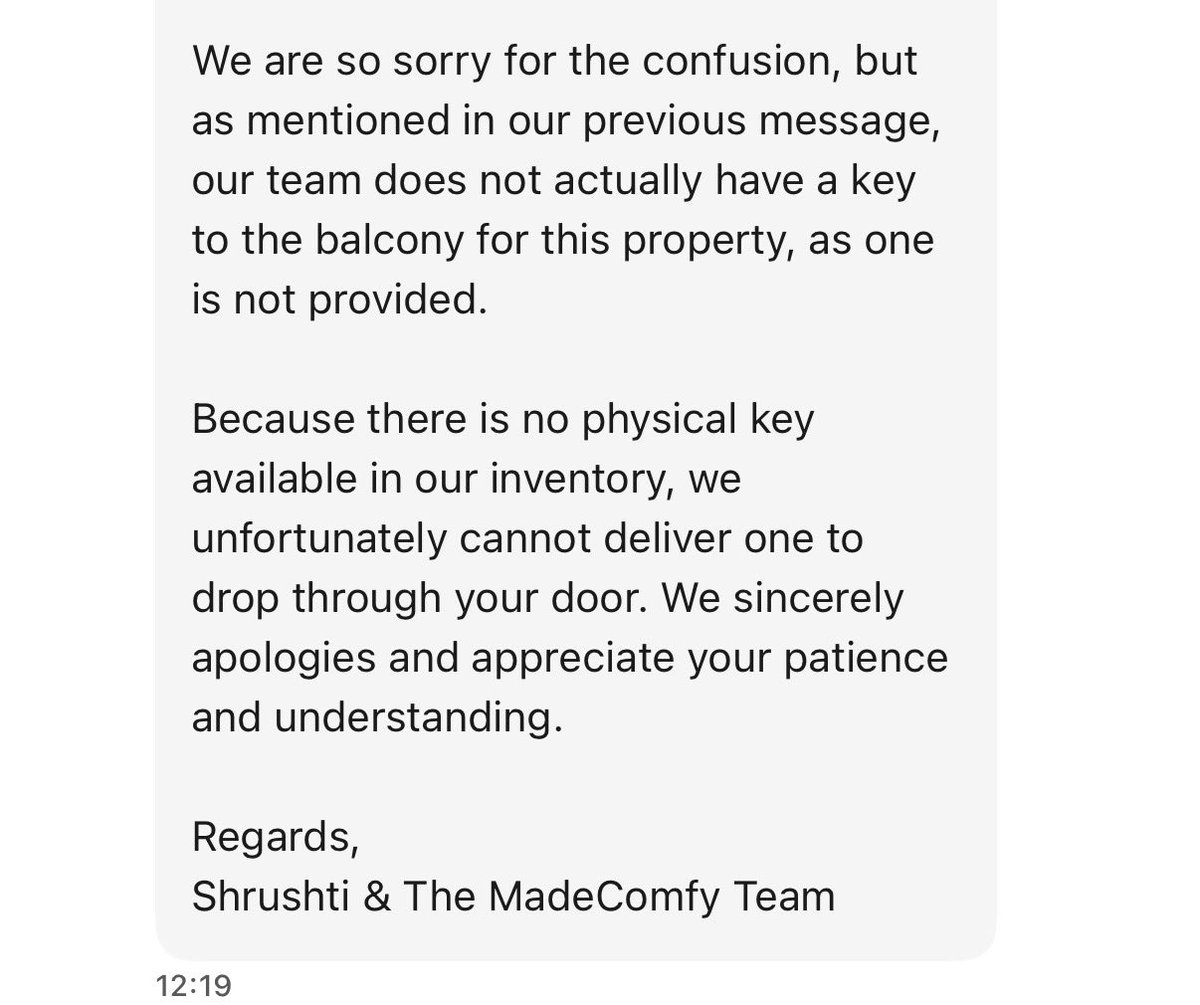 SoBlackmore's tweet photo. @MadeComfyau I’m in one of your properties in Coogee. How is this ok? Booked through @bookingcom . I can assure you there is no patience or understanding here https://t.co/aMzMUAIC9j