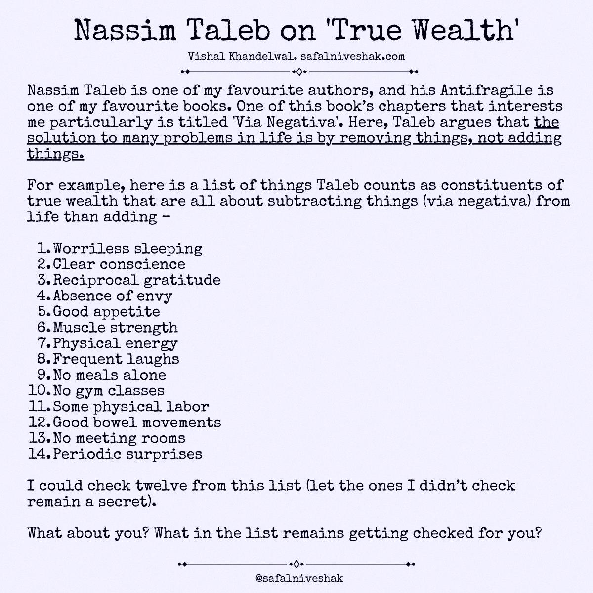 justbaii's tweet photo. Real riches aren't about money. @nntaleb has a different take on what actually matters. https://t.co/7TUuDO8aHX