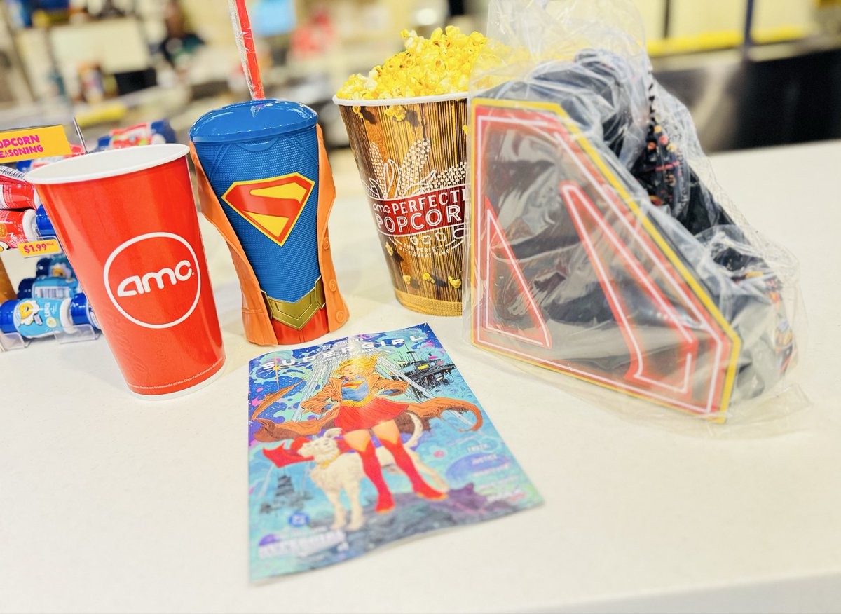 DERDYCOX's tweet photo. Plan to watch #Supergirl 3X
@AMCTheatres 🤷🏾♂️
@Dolby + @IMAX to end Q2
#Concessions Merch ✅
#Supergirl in #Laser Format 🤫
#48/100 Films #AMCStubs #AMC https://t.co/HpRULQF9Nh
