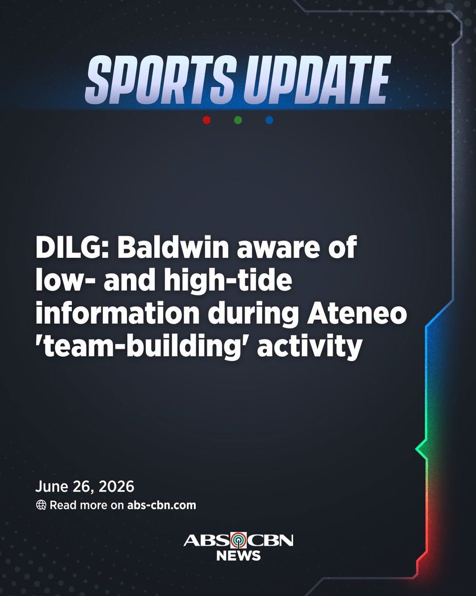 ABSCBNNews's tweet photo. UPDATE: DILG Secretary Jonvic Remulla says former Ateneo Blue Eagles coach Tab Baldwin is "fully aware of what might happen" in Dipaculao, Aurora, during the team's "team-building" activity.

Remulla says Baldwin even briefed the team about rip currents.

LIVE: https://t.co/LZWZK3YdH7