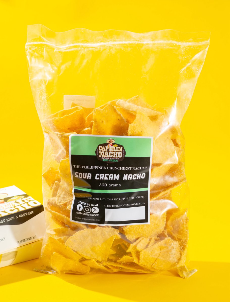 captainnachoph's tweet photo. Choose the best brand and world-class quality Nacho Chips in the market. That's our forte! 🫰🏻

Placed your order now! 
⬇️
https://t.co/yekVJpd6LF

#CaptainNacho
#ThePhilippinesYummiestNachos
#PerfectlyGoodnessEveryday https://t.co/wq7D4dSEzr