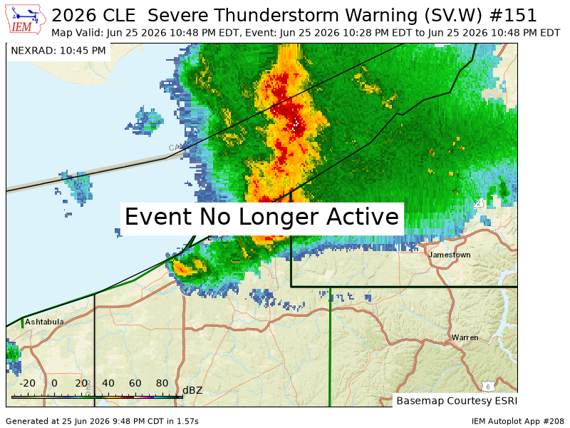 bkouchnerkavich's tweet photo. CLE cancels Severe Thunderstorm Warning for Erie [PA] https://t.co/AjCRuCYLtq https://t.co/BvawUCZ5c1