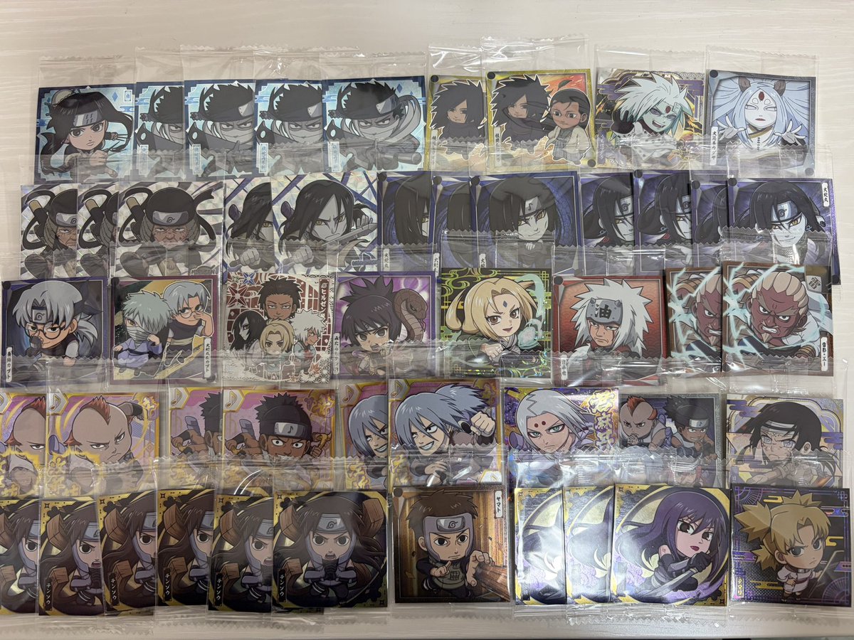 09nrTs's tweet photo. 【交換】 NARUTO ウエハース 豆ガシャ

譲 画像1～4

求 画像5(リプ欄)

検索からでもお気軽にお声掛けください🙇‍♀️
レアリティ・レートの考慮をしていただけますと幸いです。
郵送のみ📮 https://t.co/fD0xAlv4ac