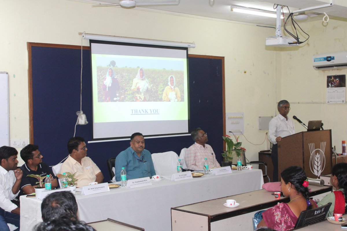 IcarCrida's tweet photo. As part of the nationwide “Khet Bachao Abhiyan” campaign, an Awareness Programme on Balanced Use of Fertilizers (BUF) was organized by KVK Ranga Reddy, ICAR-CRIDA at KVK Ranga Reddy District on 24 June 2026.
Around 52 farmers (36 Male & 16 Female) from Chittapur, Madgula and Amangal village actively participated in the event.
The programme was graced by Dr. V. K. Singh, Director, ICAR-CRIDA, Hyderabad, as the Chief Guest and Dr. A. R. Reddy, Principal Scientist, ICAR-ATARI, Hyderabad, as the Guest of Honour.
,#खेत_बचाओ_अभियान
#KhetBachaoAbhiyan
#icarindia
#OneICAR
#dgicar
#biofertilizer
#reducingfertilizeruse
#ICAR #BalancedFertiliserUse #संतुलितउर्वरकउपयो