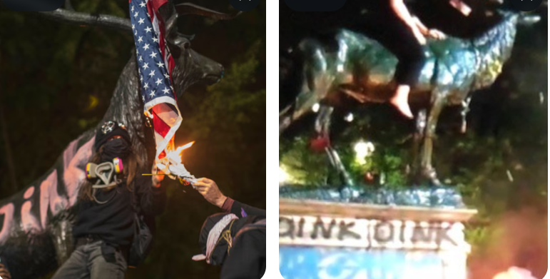 Lefty Mini Statue @Oregonian The lefty loonies deface every statue and monument