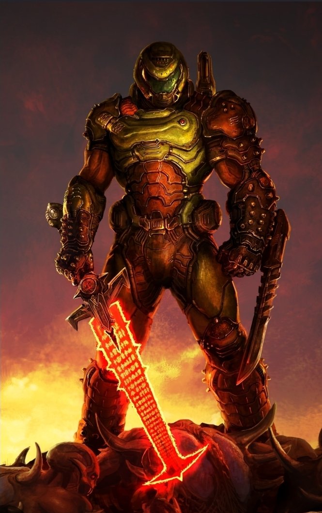 DaolothMAX's tweet photo. @DujzAXw7gXUuUpY この剣のデザインはDOOMをベースにしている。 https://t.co/0a1nd0DVr1