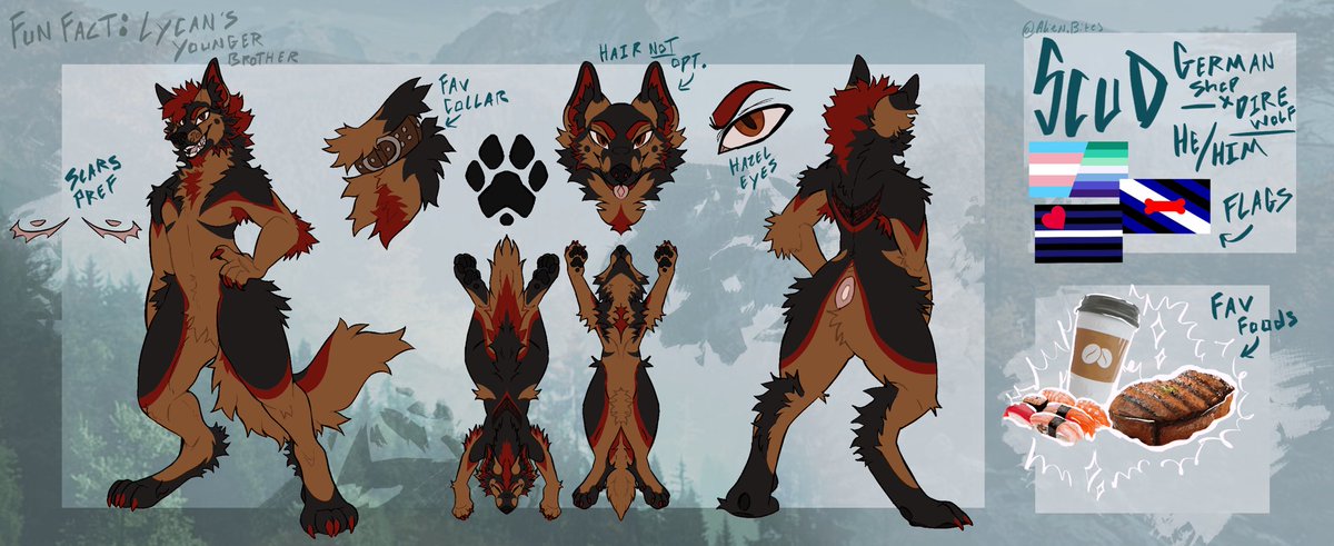 ScudpupAD's tweet photo. Both of my sonas references since apparently Ive forgotten to post Ripleys #fursona #refsheet #furry #furryart https://t.co/lafAcAyxEd