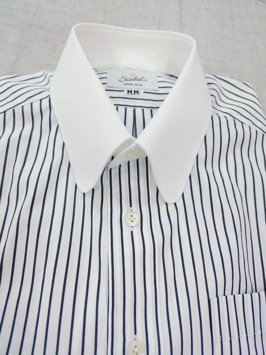 triangle_co's tweet photo. 襟、カフス交換
その他色々（シルエット操作、釦付け替え、裾仕様変更）
まだまだ長く着て頂けると良いですね☺️ https://t.co/lnMZHTQT4X