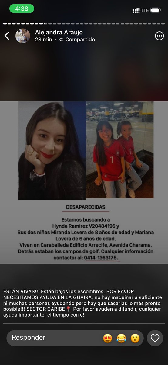 samsly__'s tweet photo. seguimos necesitando maquinaria para rescatar a mi prima su esposo y las niñas por favor solo pido un repost 🙏🏻  #venezuela #terremotoenvenezuela #laguaira #caracas https://t.co/mHO9N4yONY