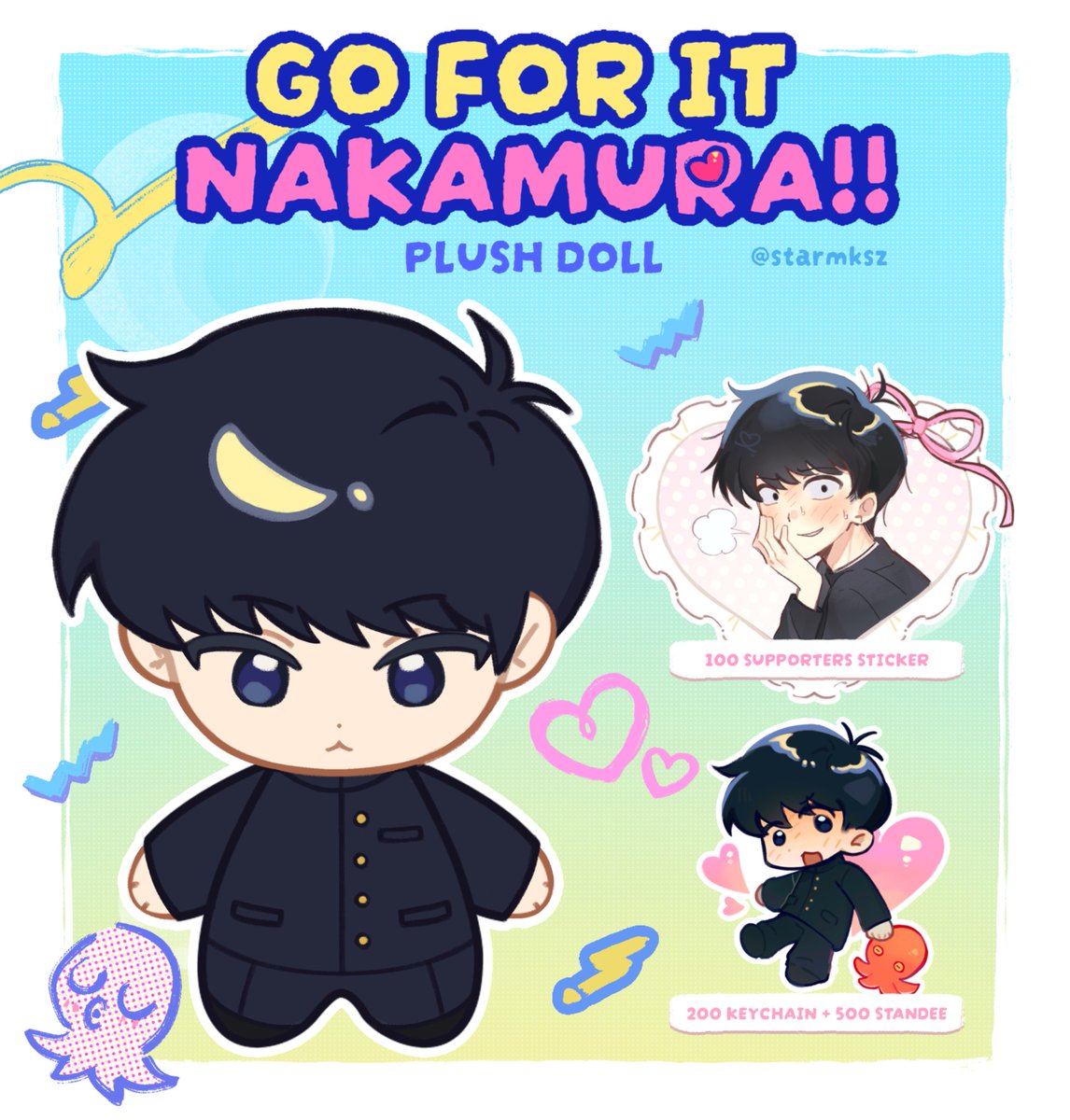 starmksz's tweet photo. [RTs APPRECIATED 💗]

Nakamura and Hirose plushie petitions are up on my Acggoods!!! We have 20 days to fund them!!!

July 17, 8:00 AM GMT+8

🔗 ⬇️ 

#goforitnakamura https://t.co/bi4zieV7Uh