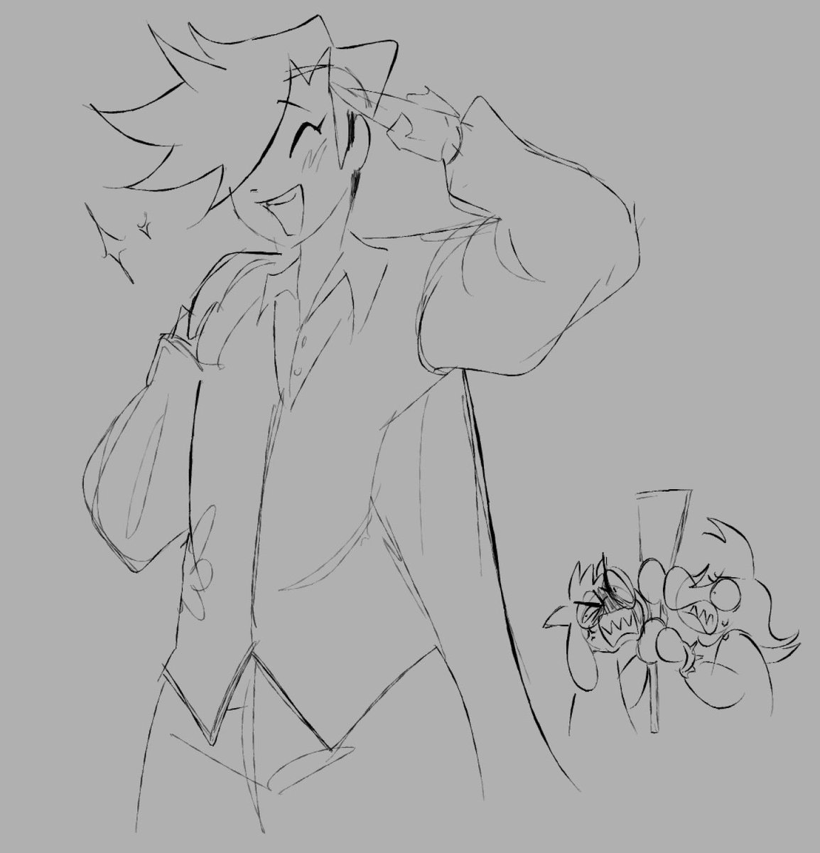 MAELlNKZ's tweet photo. deltarune spoilers ig
#deltarune 

i had to doodle him rq https://t.co/LdmkMqa3nf