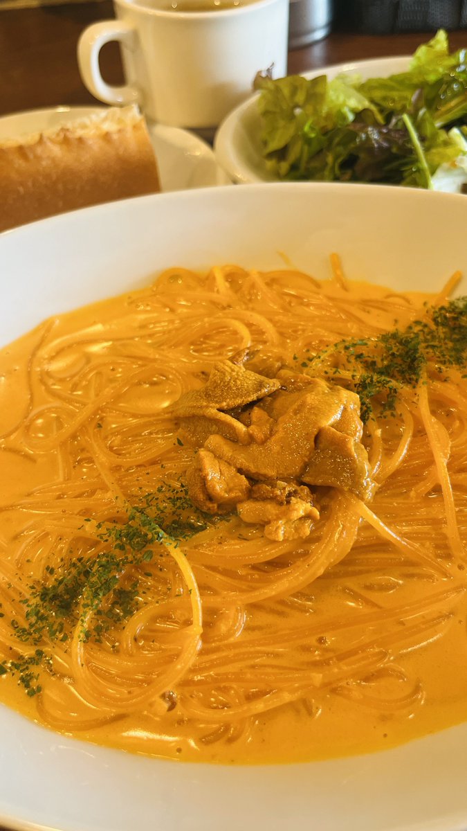 jinroujun's tweet photo. ウニクリームパスタ
満足度特Aのです https://t.co/Vy0UPqc6Ze