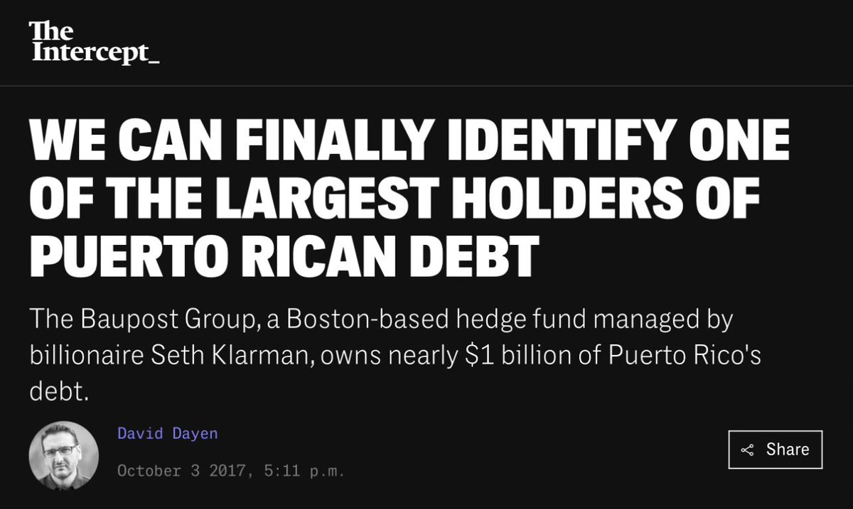 midnucas's tweet photo. The name rang a bell for me, it’s one of the vulture fund fuckers stealing from Puerto Rico https://t.co/G9y1Vv49ao