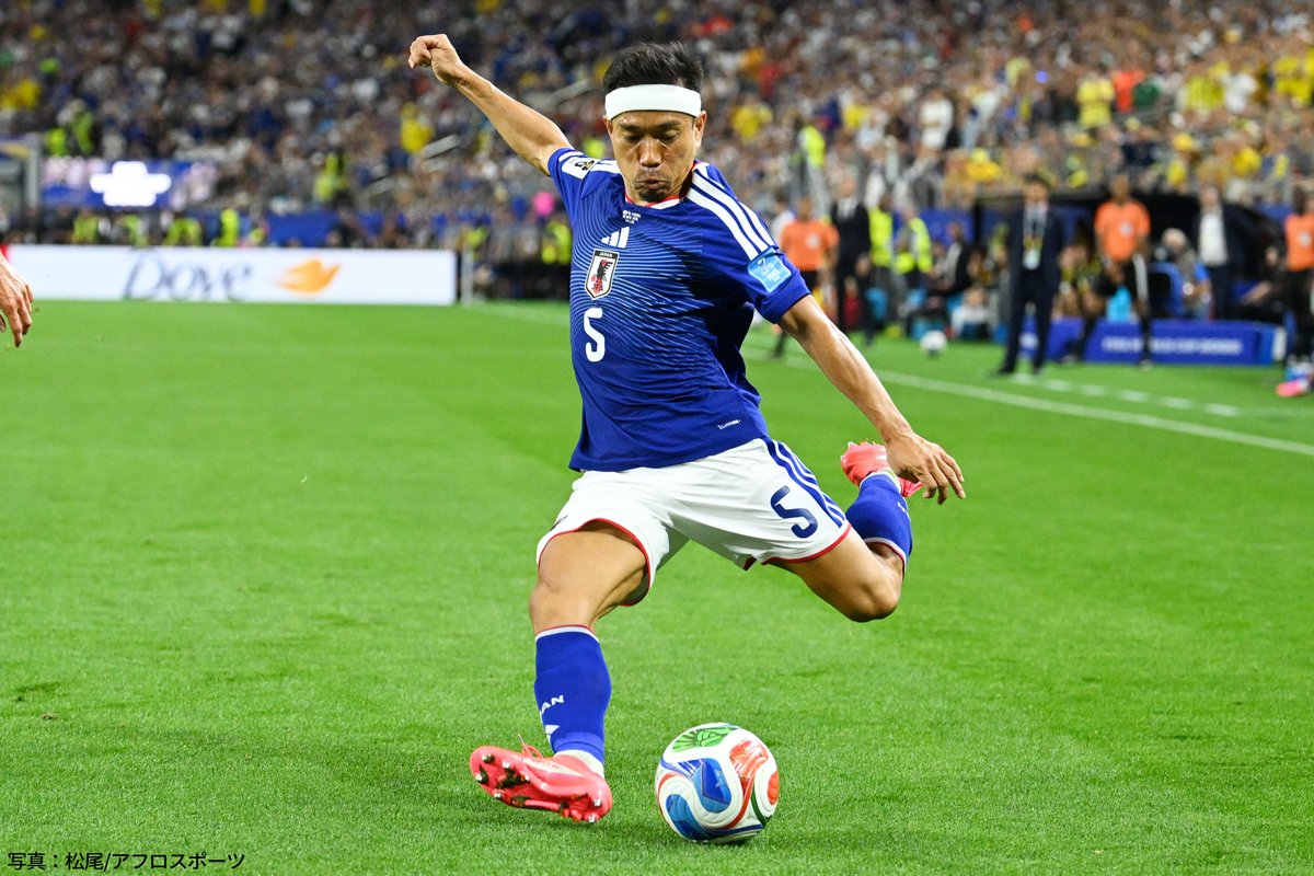 TeamJapan's tweet photo. #サッカー FIFAワールドカップ2026⚽️

5大会連続
FIFAワールドカップのピッチに立った
#TEAMJAPAN 長友佑都 選手

決勝トーナメントも
「マンマミーア」な活躍に期待です💪

@jfa_samuraiblue https://t.co/GP0jGvRFbP