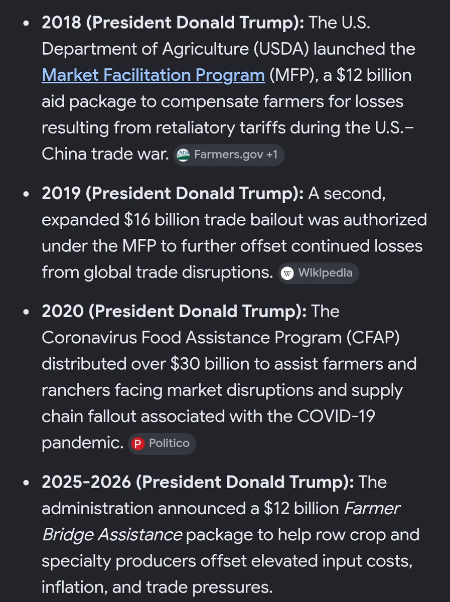 CattardSlim's tweet photo. Taxpayer funded farm bailouts.

Obama - 0
Biden - 0
Trump - 5 for $81,000,000,000.00

No wonder the farmers elected Easy Money Trump again. 

He fucks everything up, we pay them. 

https://t.co/1L0QthmFvi https://t.co/8jFULhqDwU