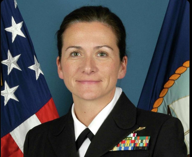 DisavowTrump20's tweet photo. This is 3-Star Navy Admiral Nancy Lacore. Pete Hegseth fired her last year. She’s now running for Congress and has the chance to flip a GOP-held seat and deliver the majority for Democrats in November.

RETWEET if you support @NancyLacore as she runs to flip the House Blue! https://t.co/C7wd9qh5nU