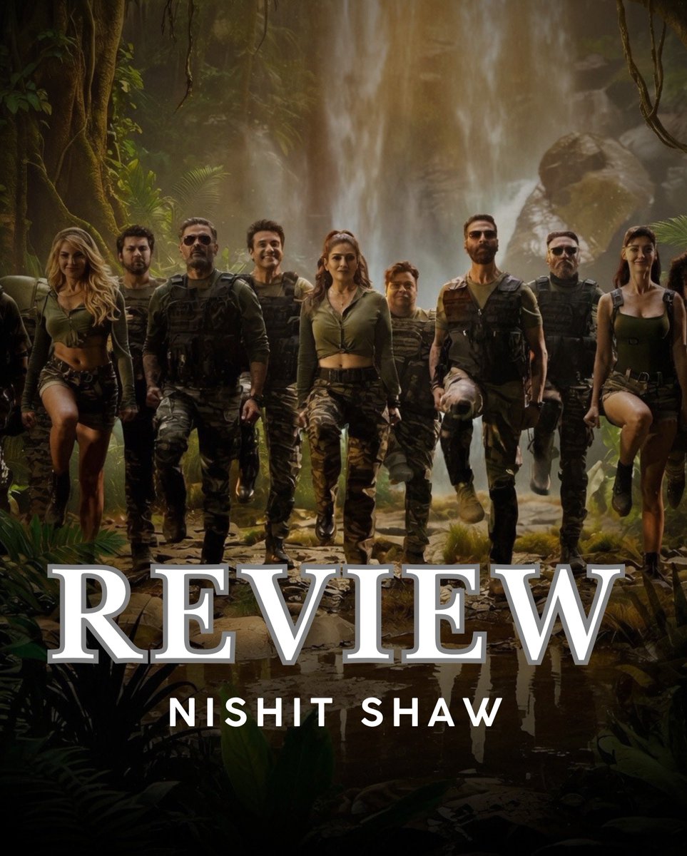 NishitShawHere's tweet photo. Rating: ⭐️⭐️⭐½ 
#WelcomeToTheJungle is an ENTERTAINER. Delivers exactly what it promises, and while the comedy here is at its best, the film has more to offer. #AkshayKumar is the back-bone & his timing elevates every scene, proving that this genre belongs to him! #WTTJReview 

The film is loaded with funny one-liners and hilarious punch-lines with funny situations. The huge plus here is that the film is entertaining and does not bore the audience. Few tracks in the second half could’ve been trimmed and the music could’ve been better. Apart from its humour, the film also thrives on the nostalgia associated with its beloved cast and iconic characters.

The huge scale is visible and the film is successful in bringing back the good old memories of the comedies that we’ve binge watched. The references and the jokes land well while few may appear to be forced, the entertainment is still there. Few scenes are so very funny that the audience just cannot stop laughing. 

While everyone has lent good support, the characters played by Kiran Kumar and Farida Jalal are too funny and the humour just multiplies every-time they appear on screen. Rather than holding back, the film fully embraces its over-the-top comic universe, turning absurdity into one of its biggest strengths.

On the whole, it is an enjoyable film that fulfils its promise of delivering a funny popcorn entertainer and most importantly, has arrived at the right time, filling the void.