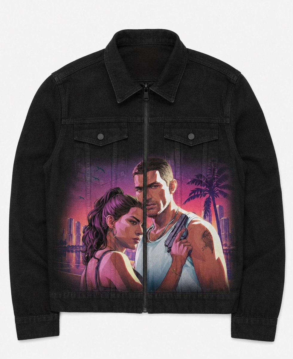 imjitttt's tweet photo. @RockstarGames GTA 6 1 OF 1 Noir Jacket, Made for only one Person.. https://t.co/NjQ6dKkrCc