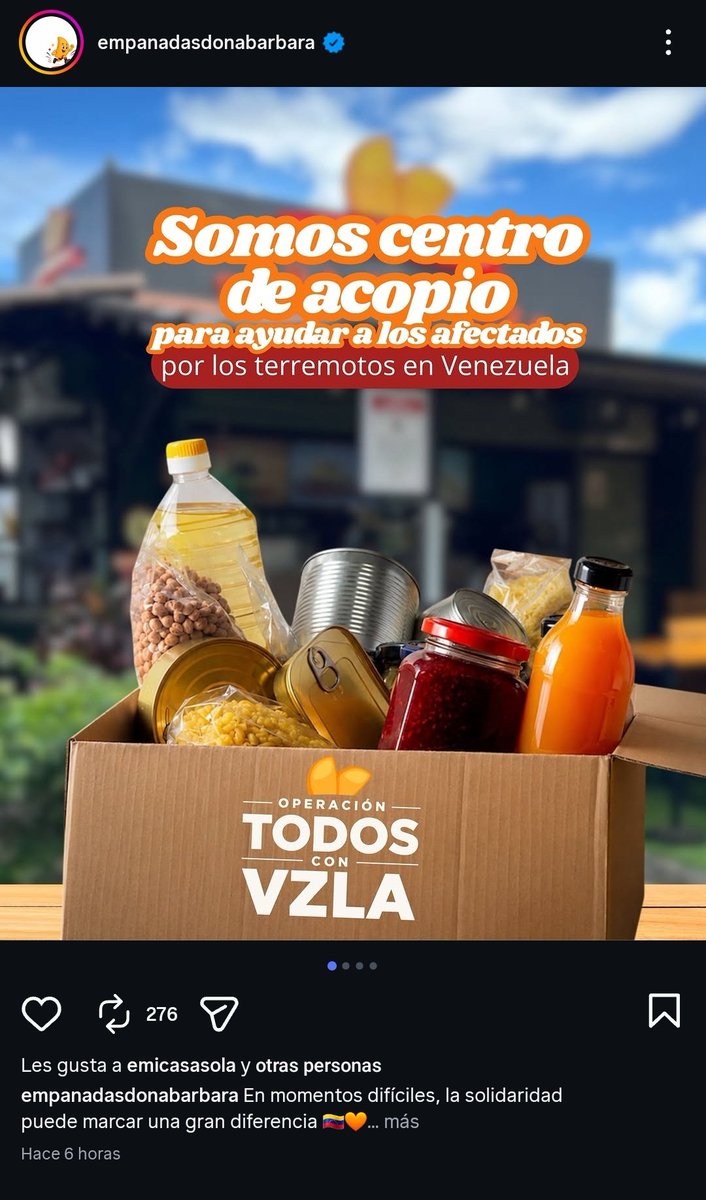 HaroldBiiker's tweet photo. 🚨 ¡CAMPAÑA DE SOLIDARIDAD POR VENEZUELA! 🚨
​Soda El Venetico y Empanadas Doña Bárbara habilitan sus instalaciones como centro de acopio para apoyar a los afectados por los terremotos en Venezuela.
​Hacemos un llamado al noble pueblo costarricense para que se acerque a donar. https://t.co/Uf7ELV23H7