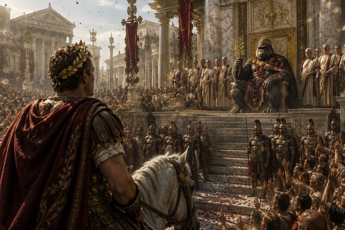 dmartabim's tweet photo. POV: Julius Caesar finally gets home...
...and KONG is already on the throne. ๐๐ฆ
@Kongtheking_ #KONG #KONGDOM https://t.co/k6oqOmFDZ9