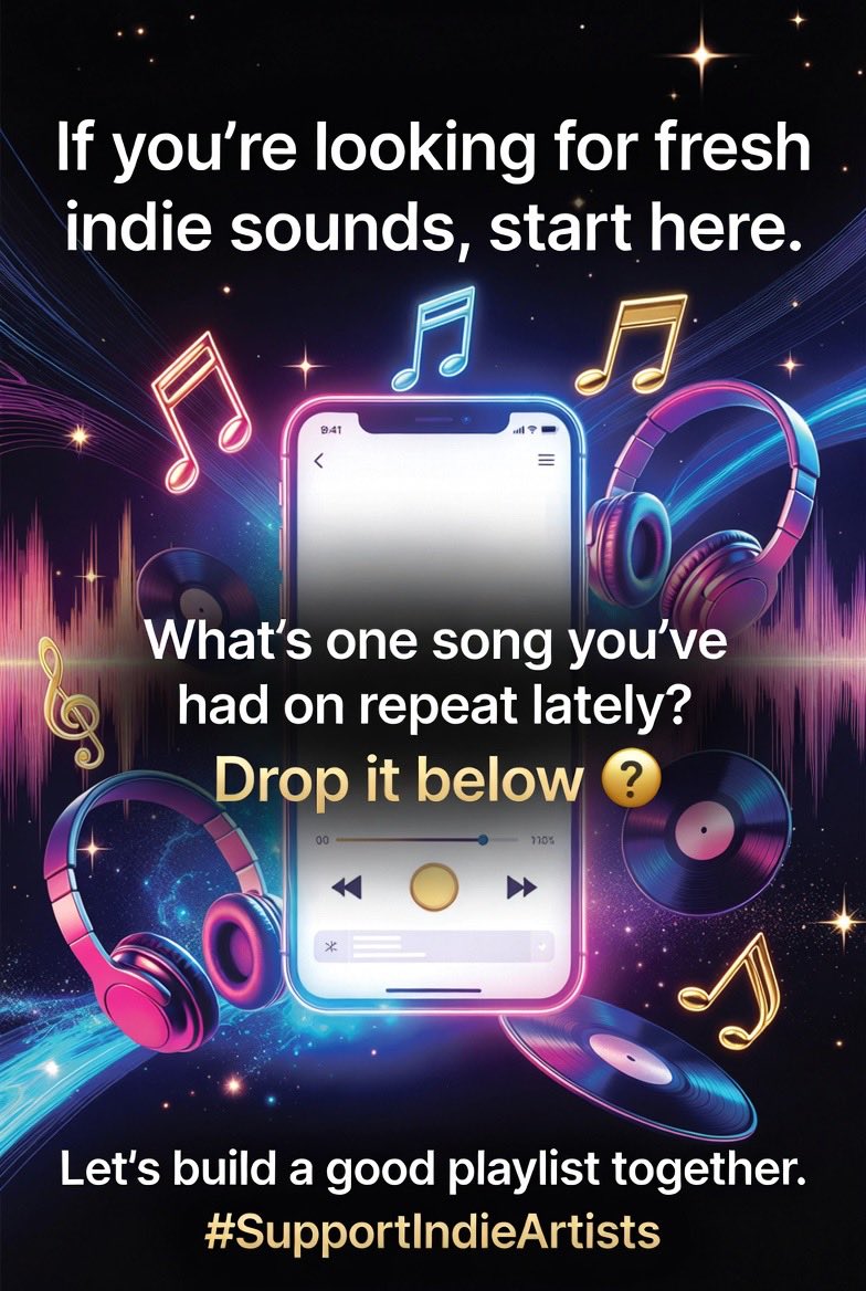 ChosenArtistPR's tweet photo. #SupportIndieArtists  #SongRecommendation
#SongRecommendation #WhatsOnRepeat #MusicCommunity #ShareYourMusic #BuildAPlaylist #IndieLove https://t.co/HZ3ZeLi3V5