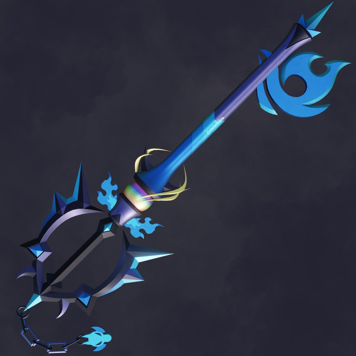SoakuArt's tweet photo. Dragon’s Rage, inspired by Mega Charizard X!
Another I planned as an adopt that I fell in love with and am keeping lol
#kingdomhearts #keyblade #charizard https://t.co/xKrO1MDLnQ
