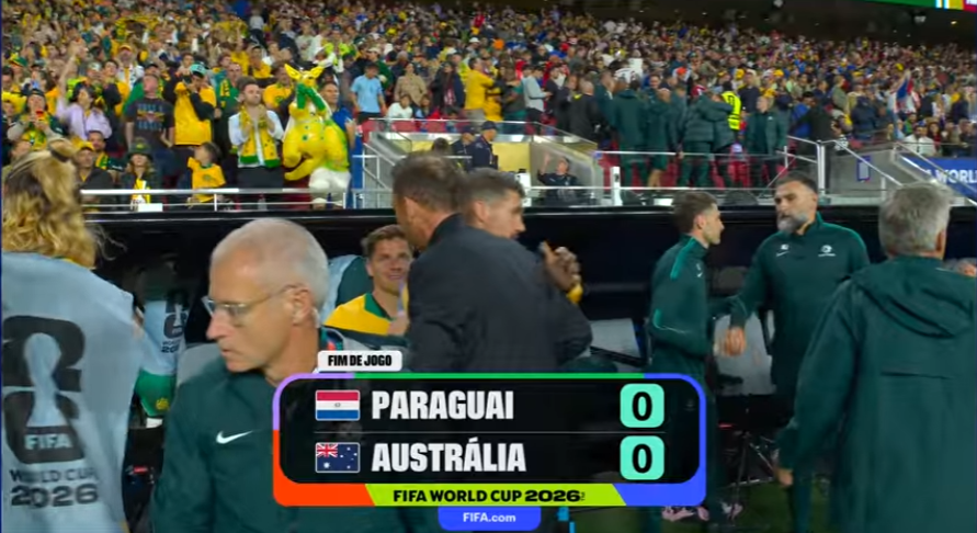 CentralDoBrega's tweet photo. FIM DE JOGO!

Paraguai 0 x 0 Austrália! 🇵🇾🇦🇺

um dos piores jogos da Copa do Mundo, porém: 

Austrália classificada em segundo e Paraguai indo pro mata-mata em terceiro. https://t.co/1FgIlPZQtM