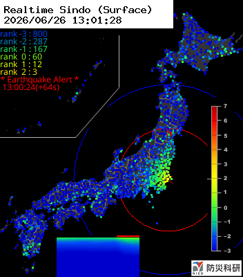 eqmap's tweet photo. [2026-06-26 13:00:08]
震源: 千葉県北東部 / 深さ: 50km / 規模: M4.2
推定最大震度: 2 (第7報/最終) #地震 https://t.co/03nFnrQHX6