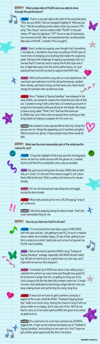 asterumidol's tweet photo. [wv magazine] plave's 2026 weconfe diary
behind-the-scenes stories from plave 💙💜🩷❤️🖤🥺 https://t.co/3PunGZIySW
