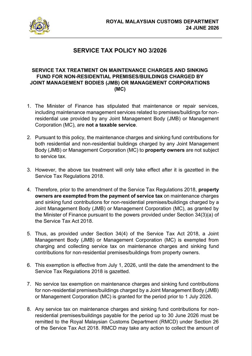 leslieleng's tweet photo. Delighted to have been among those who advocated for this fairer treatment dfor commercial stratified properties. My sincere appreciation to the Government and everyone who contributed towards this positive outcome. https://t.co/fvYqPfWMnf