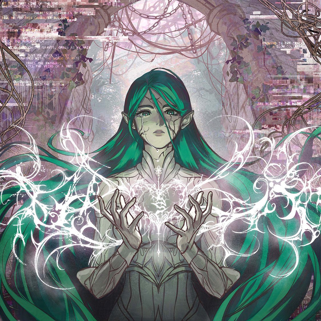 kaowardo's tweet photo. Album artwork I drew for Au/Ra’s debut album “Heartcore” (it’s out right now!!) https://t.co/OHBmwWMPKv