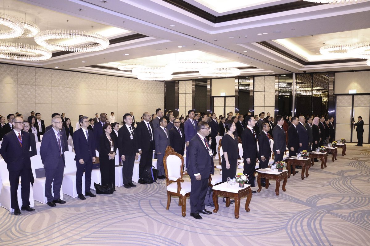 ASEAN's tweet photo. Secretary-General of ASEAN, Dr. Kao Kim Hourn, today delivered remarks at the Opening Ceremony of the 22nd ASEAN Ministerial Meeting on Science, Technology and Innovation (AMMSTI-22), along with H.E. Assoc. Prof. Dr. Thongsalith Mangnormek, Chair of AMMSTI 2026, Deputy Prime Minister and Minister of Education and Sports of Lao PDR, in Vientiane, Lao PDR.
In his remarks, Dr. Kao expressed that science, technology and innovation sit at the heart of ASEAN’s agenda; driving economic growth, strengthening resilience and sharpening its competitiveness.
During the AMMSTI-22 Opening Ceremony, ASEAN also marked a landmark moment with the launch of four key initiatives advancing regional science, technology, and innovation, namely ASEAN Science, Technology and Innovation Fund (ASTIF) Call 2026, ASEAN Technology Management Hub (TMH), ASEAN-Korea HPC Facility in Indonesia, and ASEAN Plan of Action on STI Monitoring and Evaluation Dashboard.
Read the full remarks: https://t.co/ZDPge0hHoA