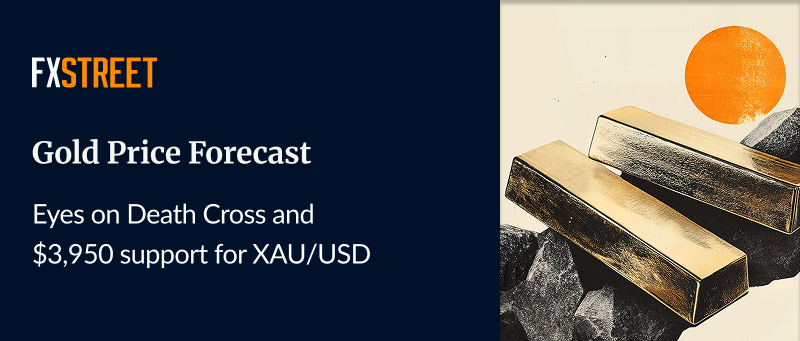 FXStreetNews's tweet photo. 📉 #Gold sellers return early Friday, with eyes on $3,950, despite easing Fed rate hike bets.

💰 The #USDollar catches a fresh haven bid.

📕 Gold awaits #DeathCross confirmation.

Find the full analysis here 👇
https://t.co/Gdp2GXcgx0 https://t.co/YjVK3TJQCc