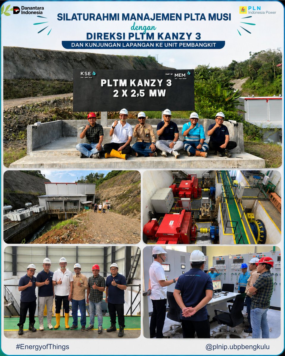 PLN_UPDKBKL's tweet photo. Silaturahmi yang memperkuat sinergi, kolaborasi yang menghadirkan pembelajaran. 🤝⚡
#PLNIndonesiaPower #UBPBengkulu #PLTAMusi #PLTMKanzy3 #SiteVisit https://t.co/zvgRET8rCM