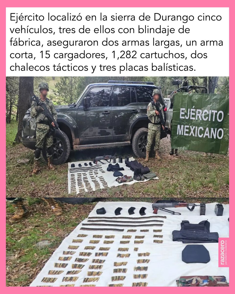 RazaCero's tweet photo. Este aseguramiento se integra a las labores continuas que despliega la @Defensamx1 en #Durango, "el estado más seguro de México. https://t.co/7fvWF7dkIr
