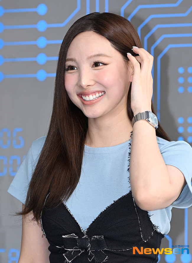 godmitzu's tweet photo. NAYEON stuns at the CASIO event in Seoul today. https://t.co/zyRzS1qA96