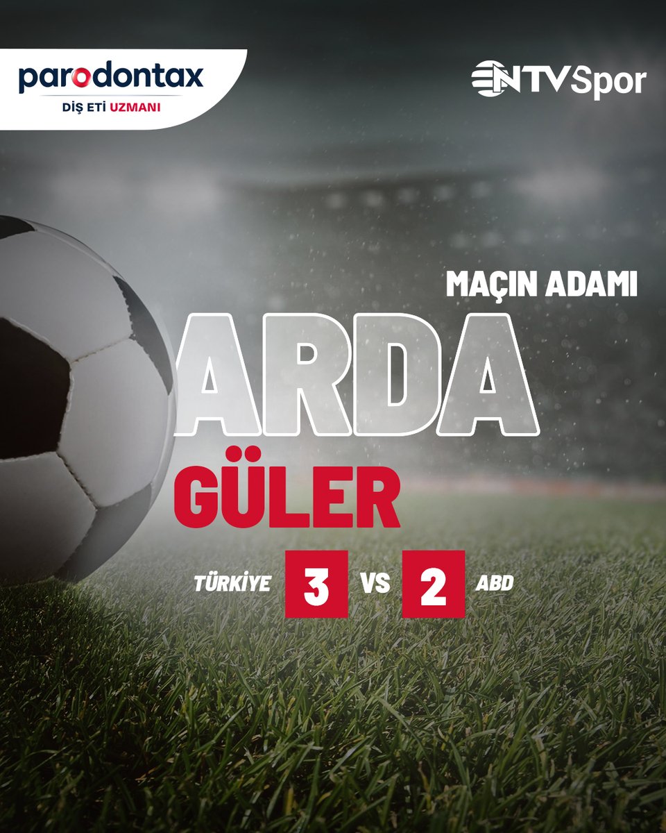 ntvspor's tweet photo. Parodontax'ın katkılarıyla Türkiye-ABD maçının adamı Arda Güler seçildi. 

#işbirliği #dişetiuzmanı #dişetisağlığı #dişetionarımı #dişetikoruma https://t.co/oroSYLzB2T