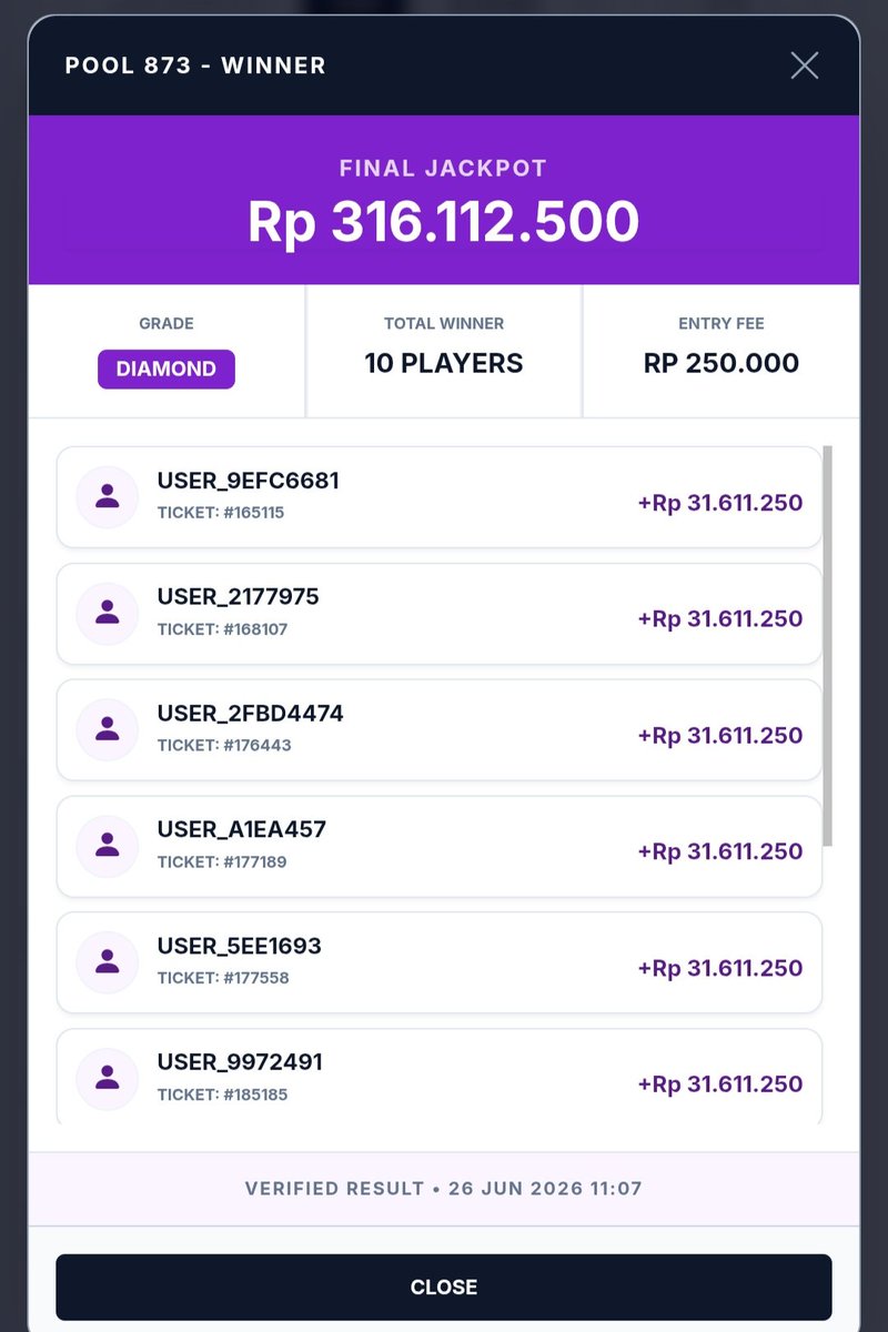 newmegapool's tweet photo. Selamat... 🏆🏆🏆 List lengkap pemenang https://t.co/BHpdkVL3E5

#football #soccer #worldcup #jackpot #sepakbola #pool #Update https://t.co/o0paqTFv5p