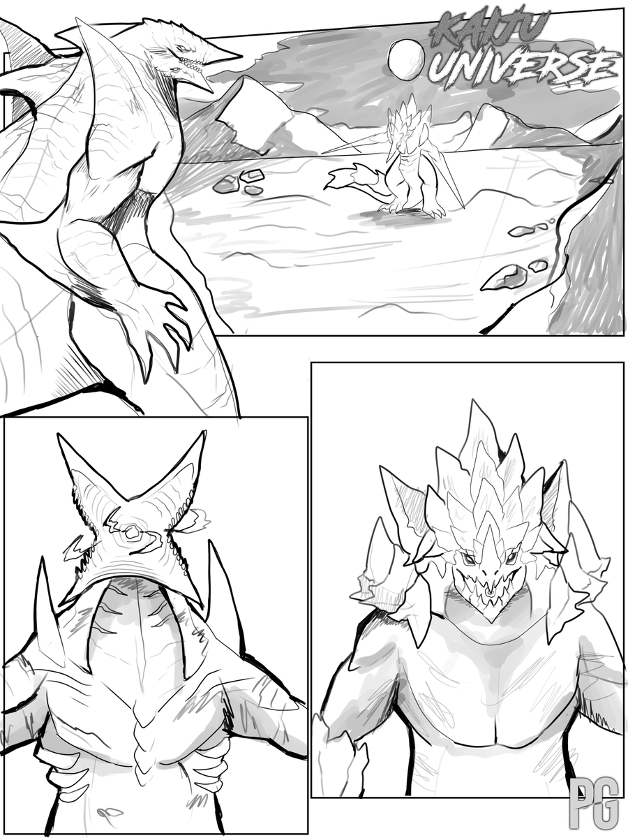 Prometeo_Games's tweet photo. KAIJU UNIVERSE: Akujin Vs Kaizame! Illustrated by the Wonderful Aru. 🔥🐲 https://t.co/MqcHCKRs81