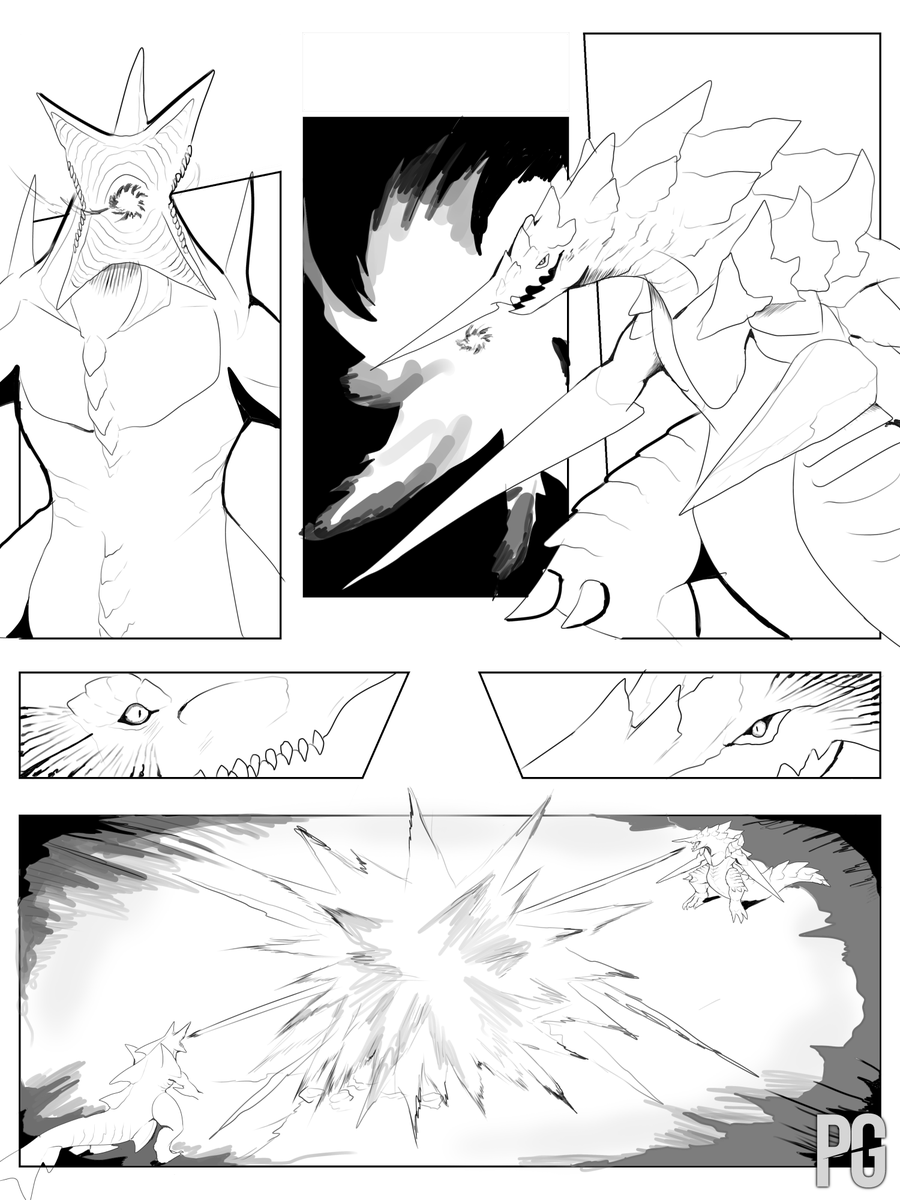 Prometeo_Games's tweet photo. KAIJU UNIVERSE: Akujin Vs Kaizame! Illustrated by the Wonderful Aru. 🔥🐲 https://t.co/MqcHCKRs81