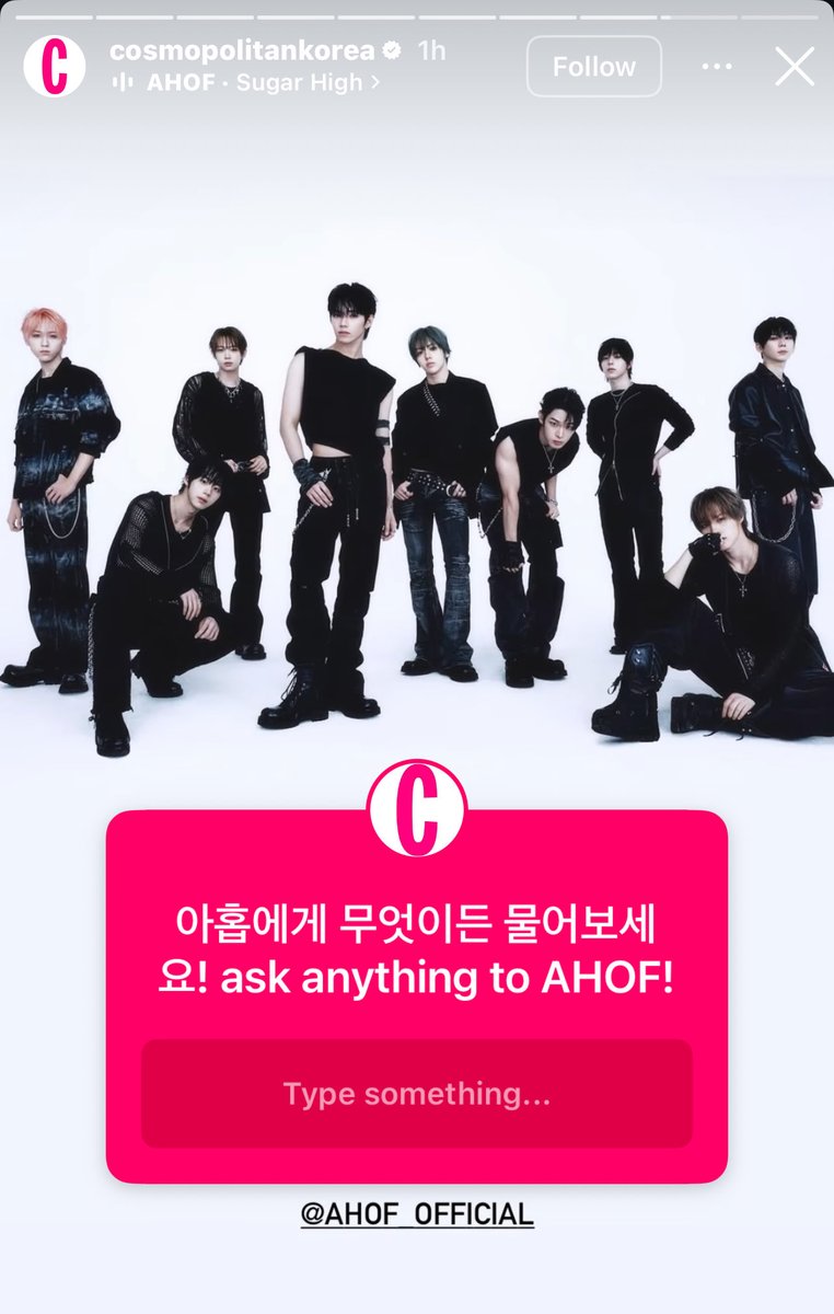 AHOF_N_America's tweet photo. Cosmopolitan features AHOF. 

Ask anything to the boys here: 
https://t.co/AND3yPjfSW

#AHOF #아홉
@AHOF_official https://t.co/fgv3HPiIU8