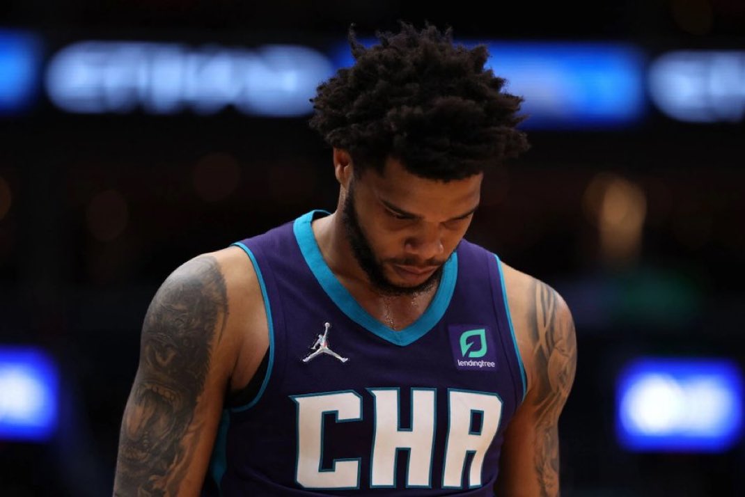TheNBAGlobal's tweet photo. Report: The Charlotte Hornets are actively shopping and listening to offers for Miles Bridges https://t.co/fiKwEwT9b6