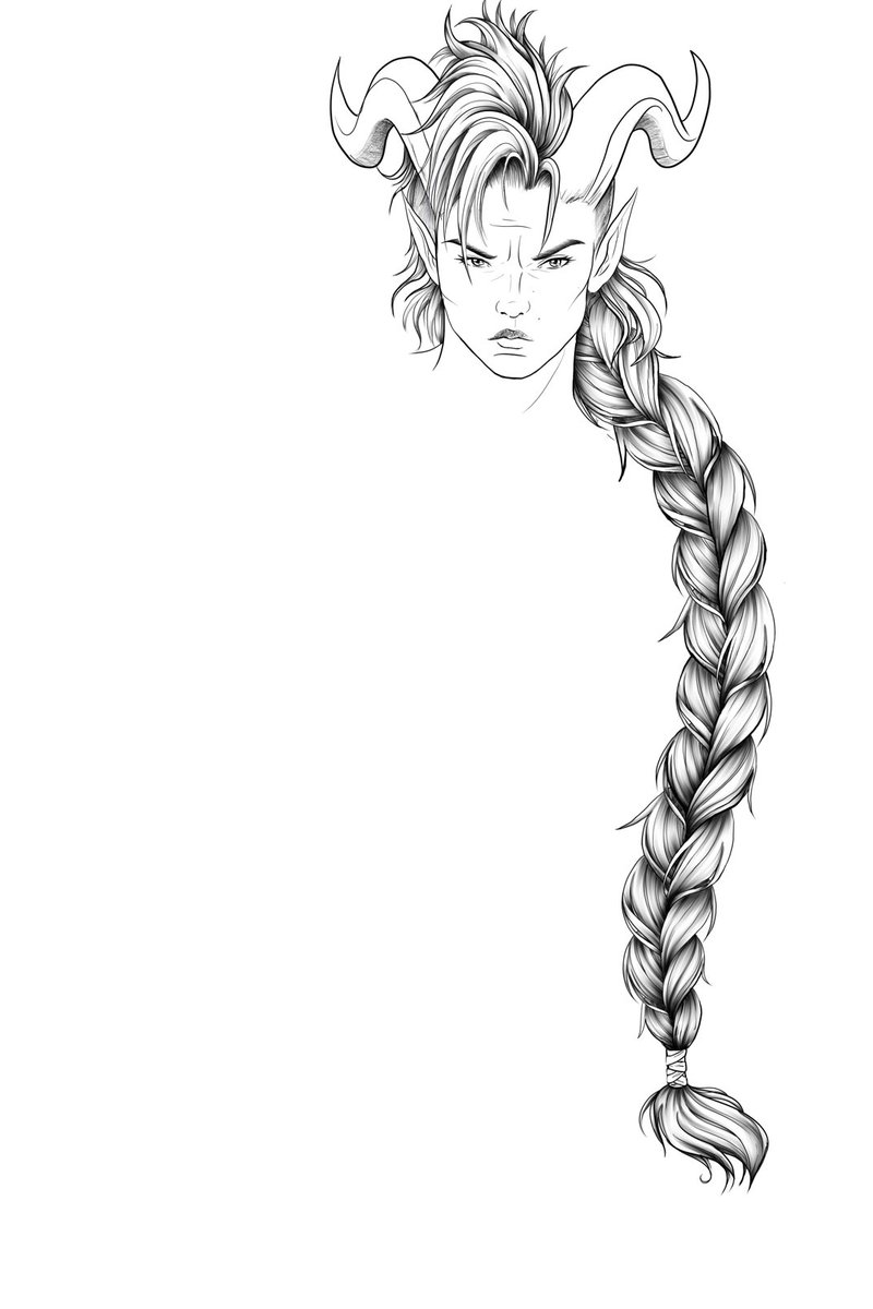 ClaireMax's tweet photo. I just spent like two hours drawing a braid https://t.co/FQsd8Yk3sy