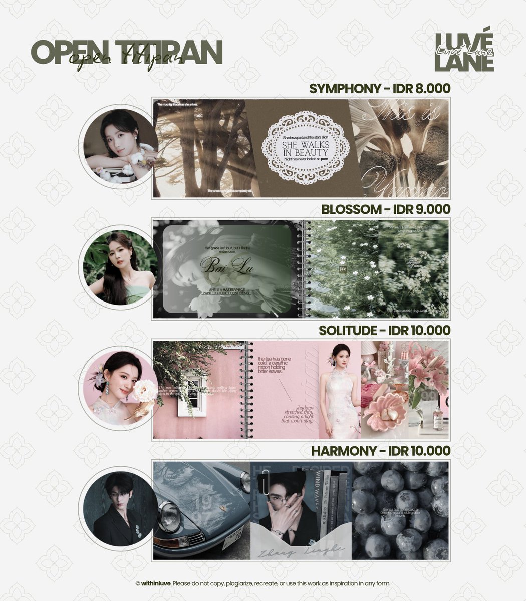 withinluve's tweet photo. ㅤ
Help repost? Thank you! <3

Hai, hai! Luvé Lane kembali open titipan layout (optip) 8 katalog di bawah ini dengan potongan spesial (min. pembelian 10k) sampai tanggal 10 Juli 26, lho! Kindly read TnC before replying ya. <3 Thankiez. 🤍 #bealanja

Scroll up for the details!
ㅤ https://t.co/hYoXrwt9mL