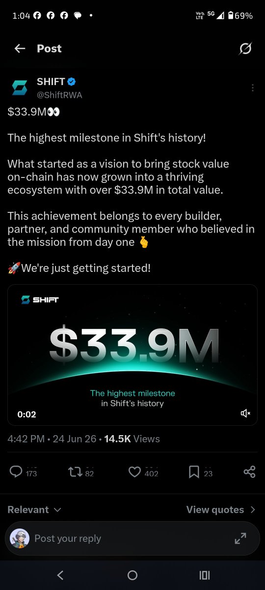 AirdropKiller89's tweet photo. History have been made on @ShiftRWA https://t.co/TpP94aswbY