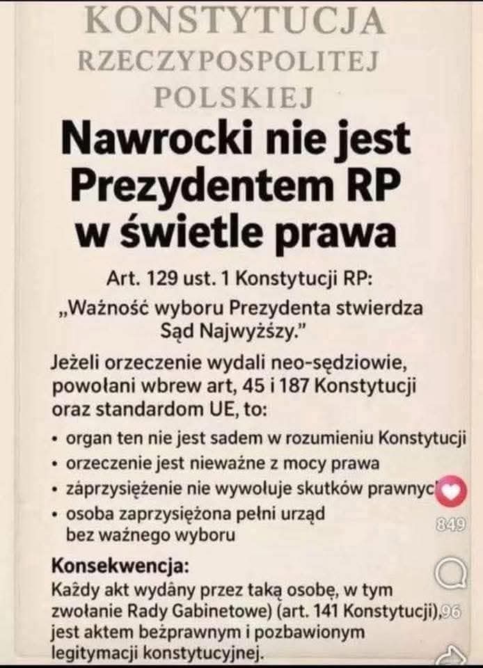 sztanga78's tweet photo. @BoguckiZbigniew I o to tu chodzi. Bogucki ty ścieku przez kłamstwa i manipulację chcecie obalić Prezydenta Trzaskowskowskiego. Zapamietaj jedno. Obalony to będzie wkrótce ten uzurpator z Pałacu. Za sfałszowane wybory. https://t.co/6sy22jKqmJ