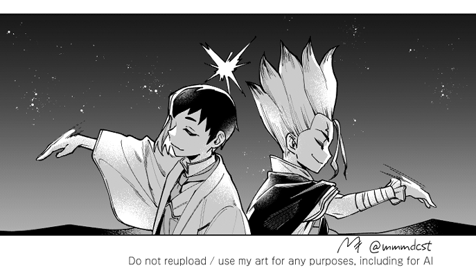 mmmdcst's tweet photo. OPのハイタッチシーンが見たくて描いた漫画
ゲ千未満（全16p） https://t.co/BSL9pxtAYD