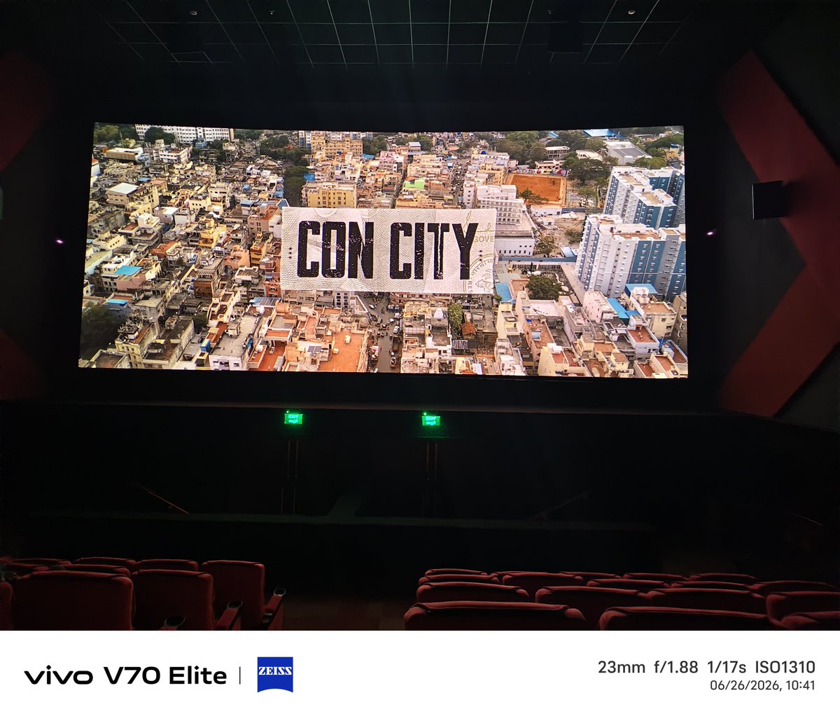 Fmeeran15's tweet photo. #Showtime #ConCity at #SevenScreen cinemas 🔥🥳 heard good reviews from the premiere shows, adhan konjam bayama irukku 😁😁🤞 @iam_arjundas @iYogiBabu #ConcityFromToday https://t.co/wDUnlEwcD0