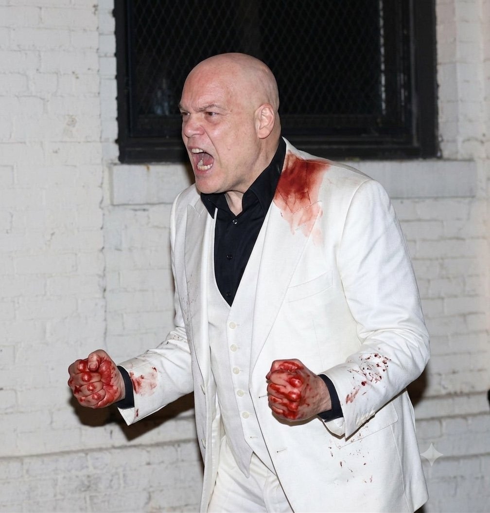 _DaredevilShots's tweet photo. These photos have been circulating a lot. Both of them are AI generated btw.

A request to the Daredevil fandom: always look out for the Gemini logo, and if an actor's face looks off, it's probably AI.

Also, please stop following @Beyondreporter1, the original source of these. https://t.co/DFFKrmjwsL